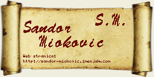 Šandor Mioković vizit kartica